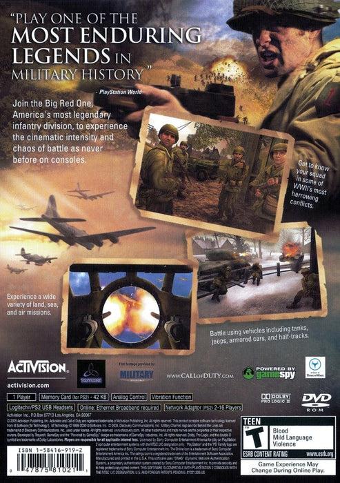 Call of Duty 2: Big Red One – PlayStation 2 (PS2) - for just $7.99! 