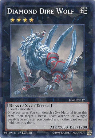 Diamond Dire Wolf [BP03-EN127] Shatterfoil Rare - for just $0.25! 