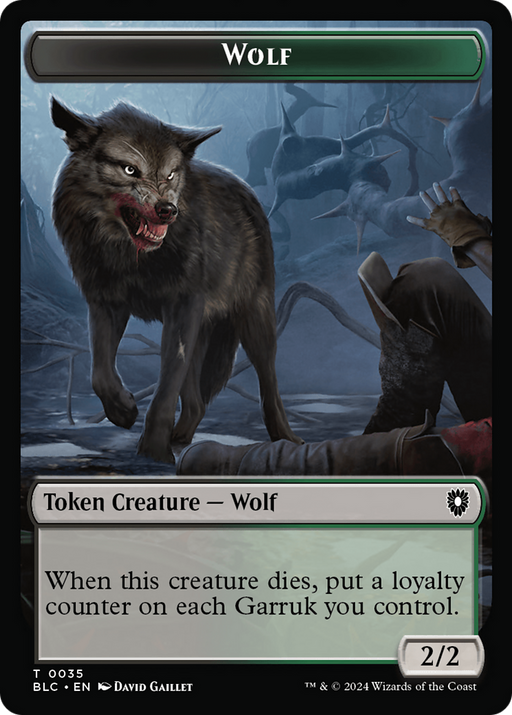 Human Soldier // Wolf (035) Double-Sided Token [Bloomburrow Commander Tokens] - Just $0.10! Shop now at Retro Gaming of Denver