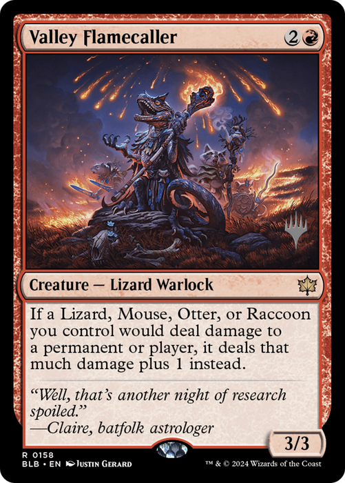 Valley Flamecaller (PPBLB-158) - Bloomburrow Promos - for just $0.16! 