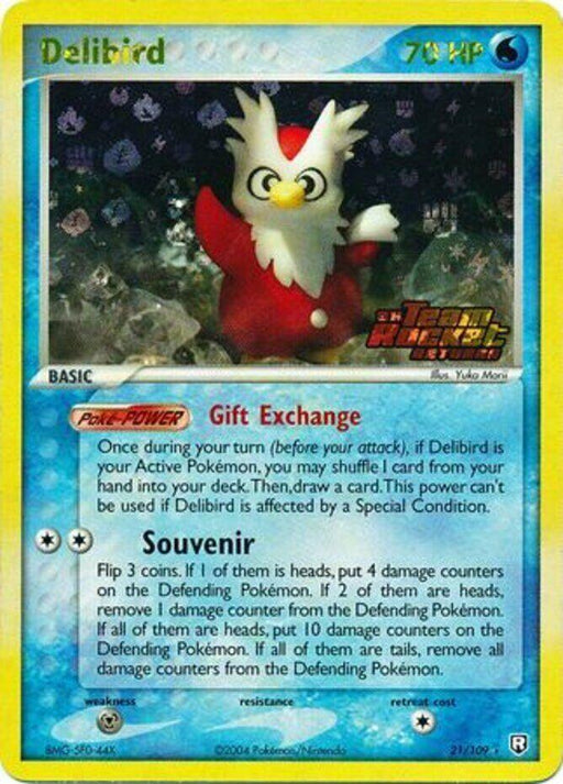Delibird (21/109) (Stamped) [EX: Team Rocket Returns] - for just $27.90! 