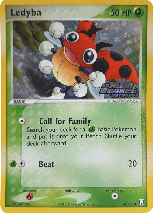 Ledyba (64/109) (Stamped) [EX: Team Rocket Returns] - for just $5.85! 