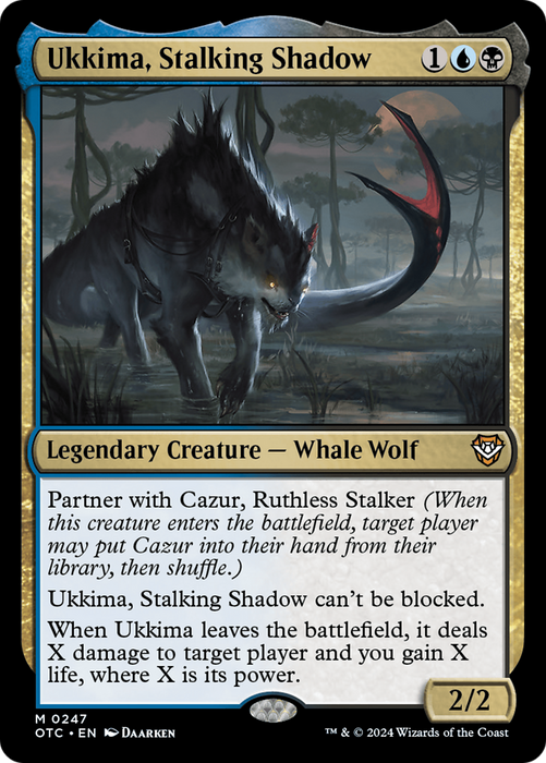 Ukkima, Stalking Shadow (OTC-247) - Outlaws of Thunder Junction Commander - for just $0.10! 
