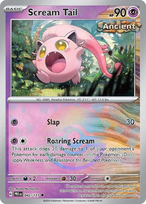 Scream Tail (042/131) (Poke Ball Pattern) [Scarlet & Violet: Prismatic Evolutions] - for just $0.15! 