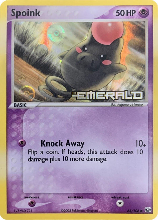 Spoink (65/106) (Stamped) [EX: Emerald] - for just $8! 