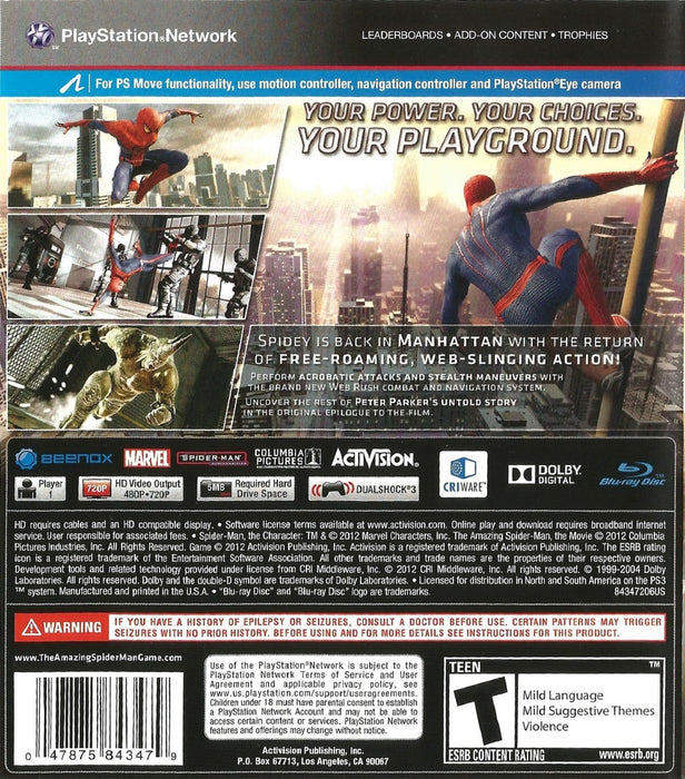 The Amazing Spider-Man – PlayStation 3 (PS3) - for just $23.99! 