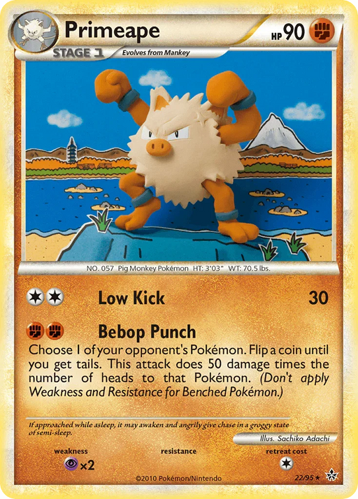 Primeape (22/95) [HeartGold & SoulSilver: Unleashed] - for just $0.85! 