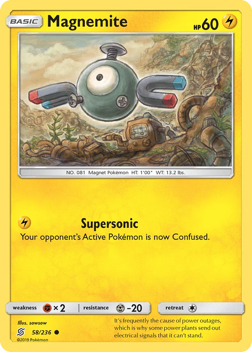 Magnemite (58/236) [Sun & Moon: Unified Minds] - for just $0.10! 