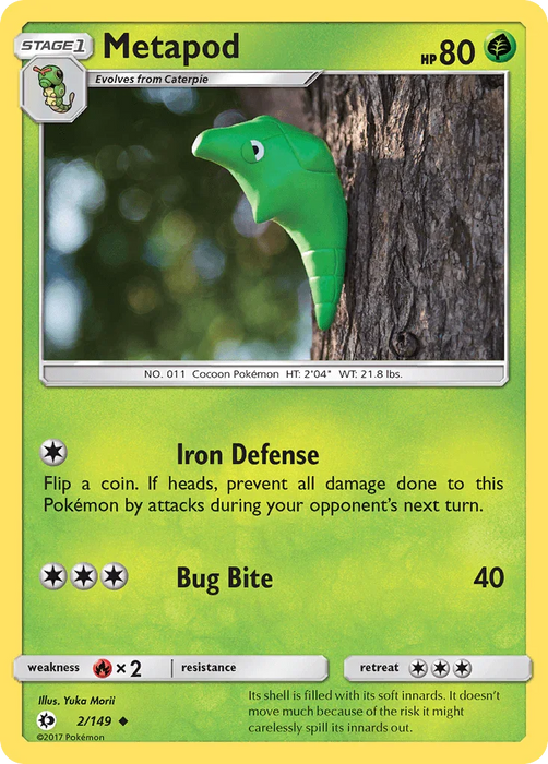 Metapod (2/149) [Sun & Moon: Base Set] - for just $0.15! 