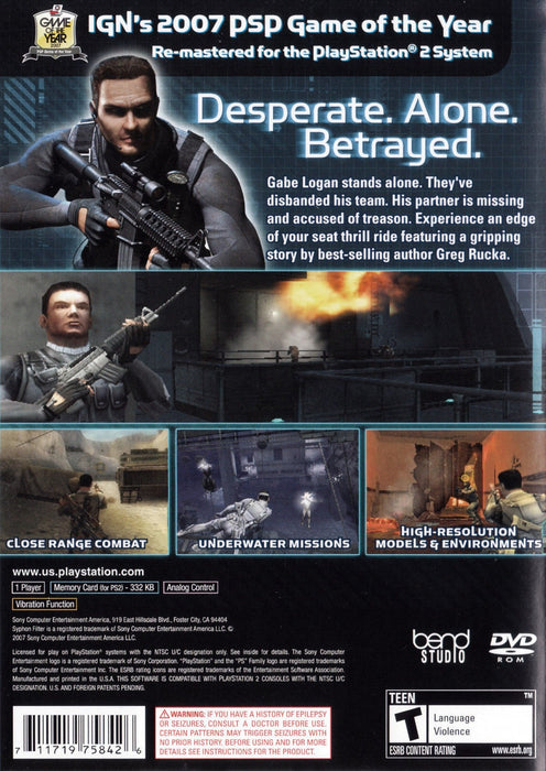 Syphon Filter: Logan's Shadow – PlayStation 2 (PS2) - for just $0! 