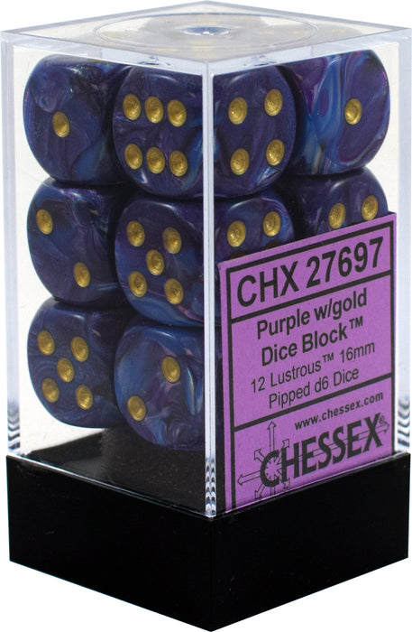 Chessex: D6 Lustrou DICE SET - 16MM - for just $11.98! 