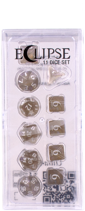 Ultra PRO: 11-Dice Set - Eclipse (Smoke Grey) - Just $9.95! Shop now at Retro Gaming of Denver