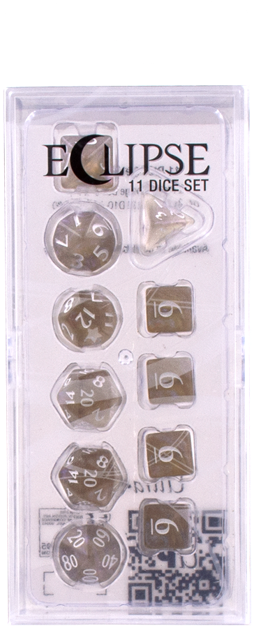 Ultra PRO: 11-Dice Set - Eclipse (Smoke Grey) - Just $9.95! Shop now at Retro Gaming of Denver