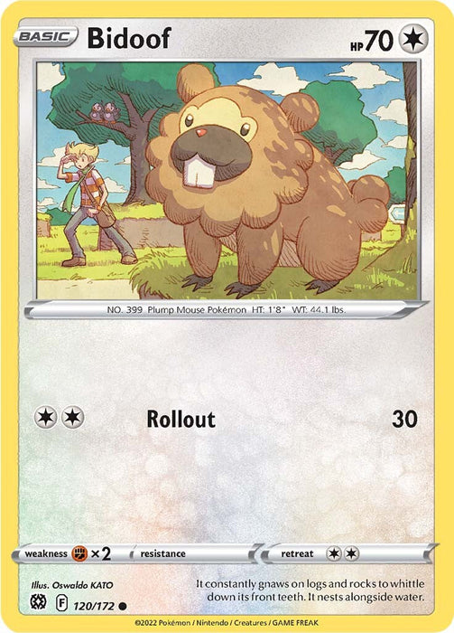 Bidoof (120/172) [Sword & Shield: Brilliant Stars] - Just $0.05! Shop now at Retro Gaming of Denver