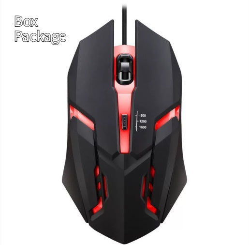 Wired Mouse Computer E-sports Colorful Breathing Light Luminous USB Office Gaming - for just $19! 