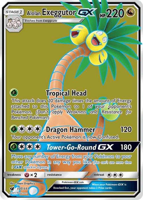 Alolan Exeggutor GX (107/111) [Sun & Moon: Crimson Invasion] - for just $3.55! 