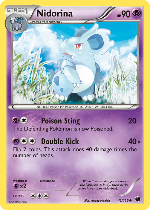 Nidorina (41/116) [Black & White: Plasma Freeze] - Just $0.10! Shop now at Retro Gaming of Denver