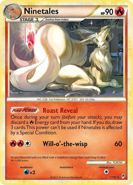 Ninetales (17/95) (Theme Deck Exclusive) [HeartGold & SoulSilver: Call of Legends] - for just $10! 