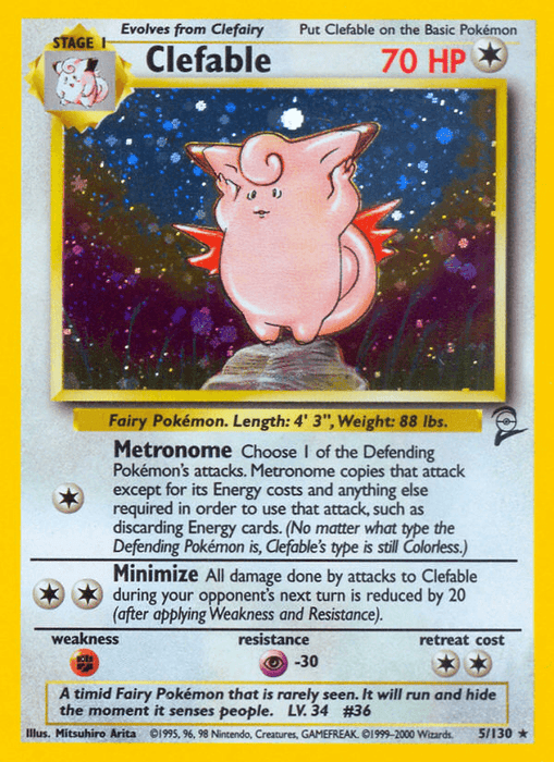 Clefable (5/130) [Base Set 2] - for just $6.25! 