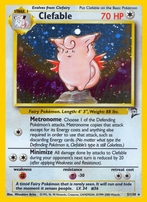 Clefable (5/130) [Base Set 2] - for just $6.30! 