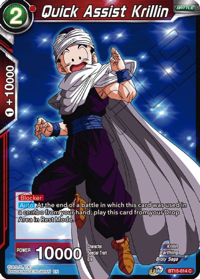 Quick Assist Krillin (BT15-014) [Saiyan Showdown] - for just $0.10! 