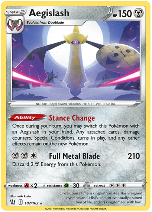 Aegislash (107/163) (107/163) [Sword & Shield: Battle Styles] - for just $0.15! 