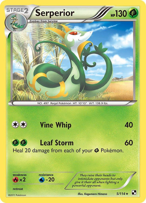 Serperior (5/114) (Cracked Ice Holo) (Theme Deck Exclusive) [Black & White: Base Set] - for just $1.25! 