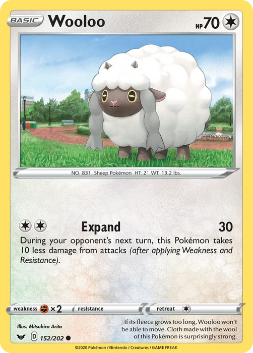 Wooloo (152/202) [Sword & Shield: Base Set] - for just $0.10! 