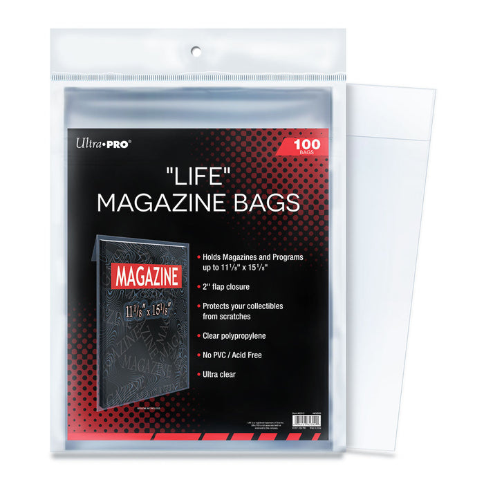Ultra PRO: Magazine Bags - 100-Pack ("Life") - for just $0! 