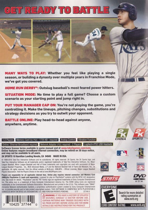 Major League Baseball 2K10 – PlayStation 2 (PS2) - for just $5.99! 