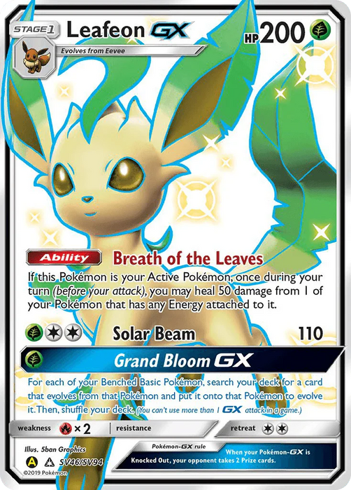 Leafeon GX (SV46/SV94) [Sun & Moon: Hidden Fates - Shiny Vault] - for just $26.65! 