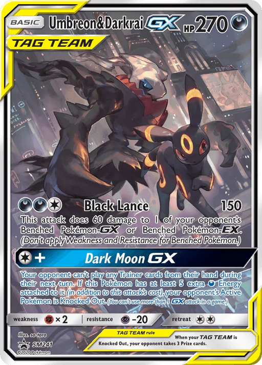 Umbreon & Darkrai GX (SM241) (Jumbo Card) [Sun & Moon: Black Star Promos] - for just $30.35! 