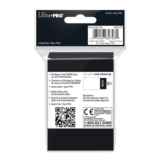 Ultra PRO: Standard 50ct Sleeves - PRO-Matte (Black) - Just $0! Shop now at Retro Gaming of Denver