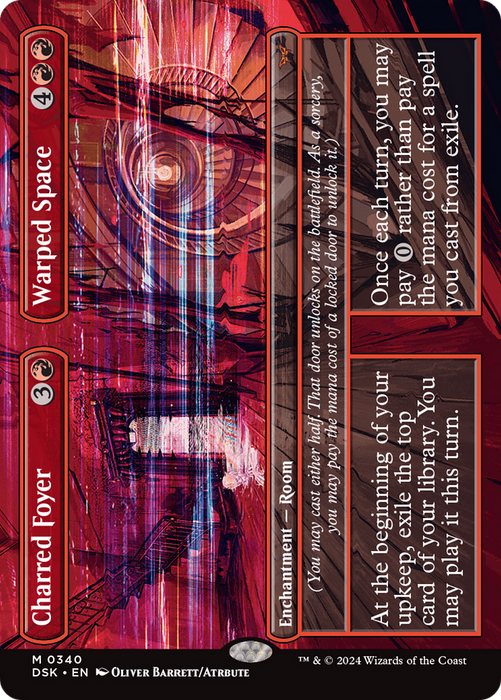 Charred Foyer // Warped Space (DSK-340) - Duskmourn: House of Horror (Borderless) - for just $1.24! 