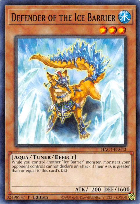 Defender of the Ice Barrier [HAC1-EN043] Common - for just $0.10! 