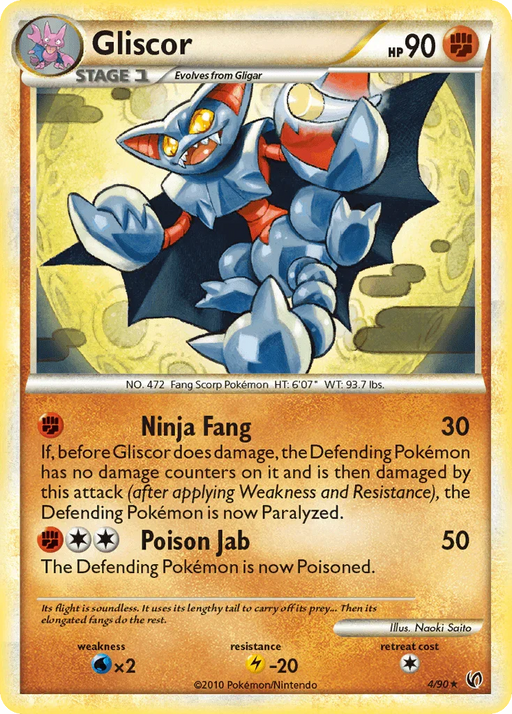 Gliscor (4/90) [HeartGold & SoulSilver: Undaunted] - for just $3.10! 