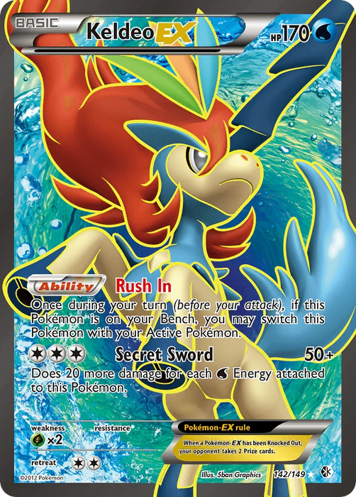 Keldeo EX (142/149) [Black & White: Boundaries Crossed] - for just $56.35! 