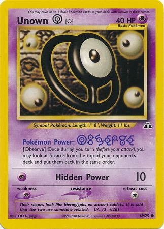 Unown [O] (69/75) [Neo Discovery Unlimited] - Just $0.15! Shop now at Retro Gaming of Denver