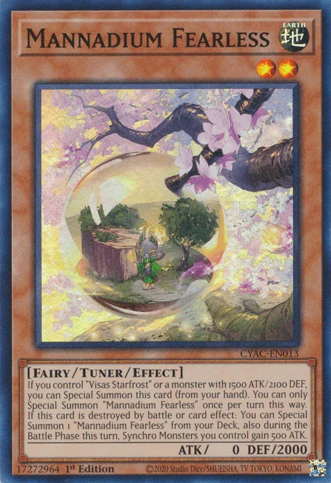 Mannadium Fearless [CYAC-EN013] Super Rare - for just $0.10! 