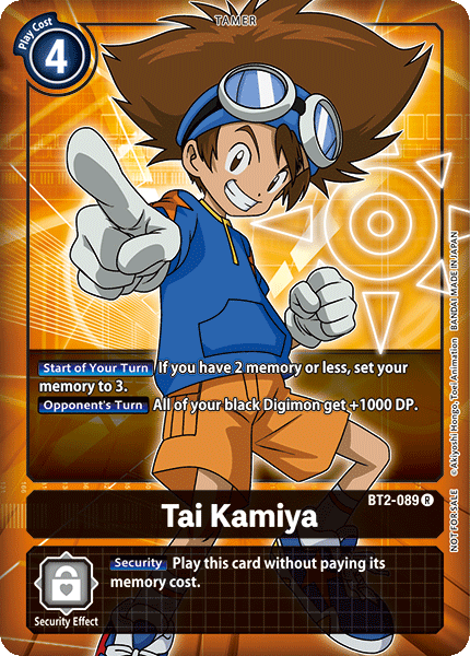 Tai Kamiya [BT2-089] (Buy-A-Box Promo) [Release Special Booster Ver.1.0 Promos] - Just $0.60! Shop now at Retro Gaming of Denver