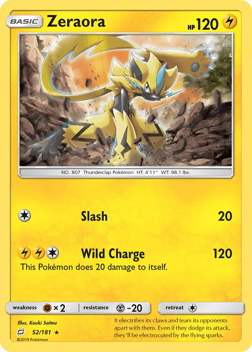 Zeraora (52/181) [Sun & Moon: Team Up] - for just $0.55! 