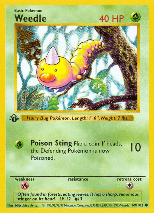 Weedle (69/102) (Shadowless) [Base Set 1st Edition] - for just $13.45! 
