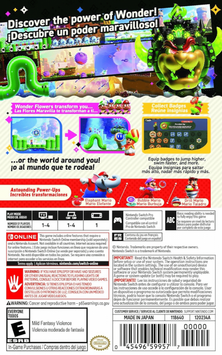 Super Mario Bros. Wonder – Nintendo Switch (NS) - for just $43.99! 