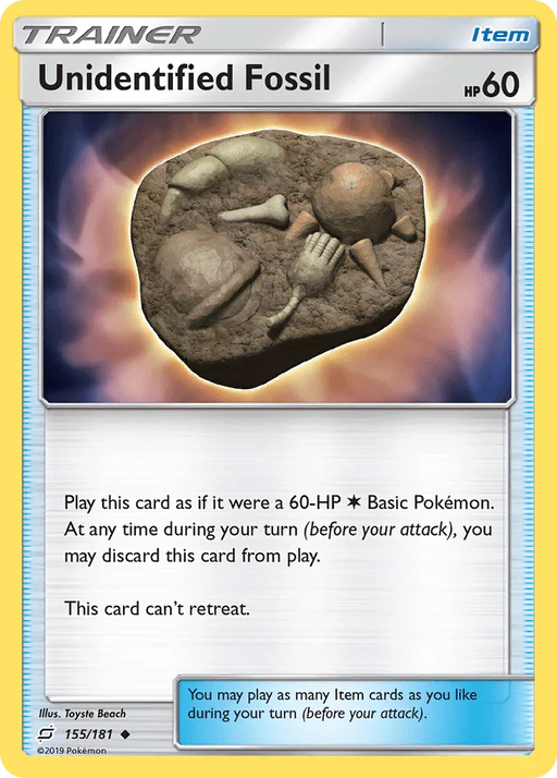 Unidentified Fossil (155/181) [Sun & Moon: Team Up] - for just $0.10! 