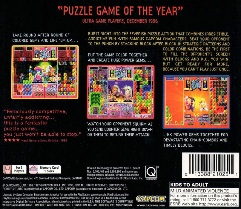 Super Puzzle Fighter II Turbo – PlayStation 1 (PS1) - for just $22.99! 