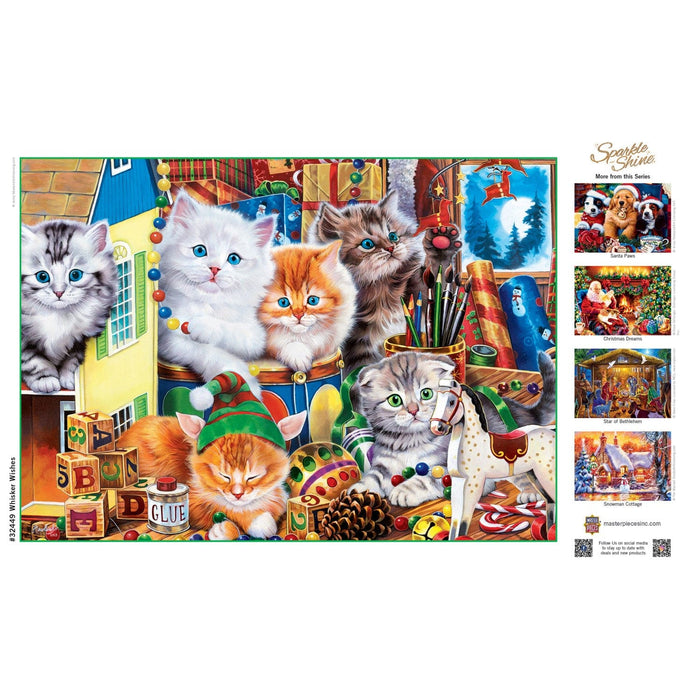 Sparkle & Shine - Whisker Wishes 500 Piece Glitter Jigsaw Puzzle - for just $14.99! 