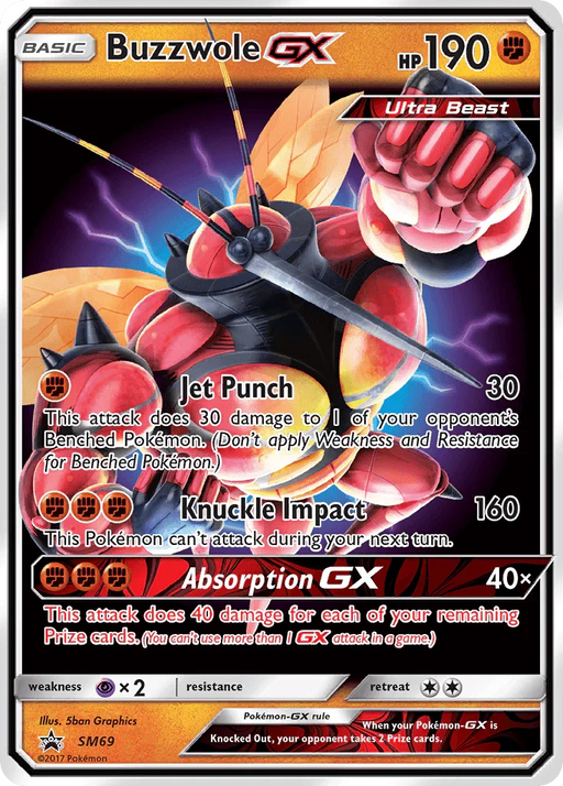 Buzzwole GX (SM69) [Sun & Moon: Black Star Promos] - for just $2.40! 