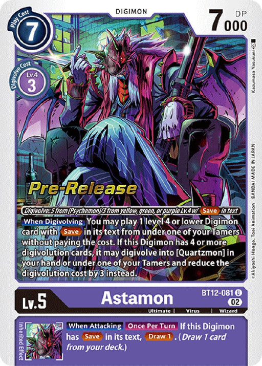 Astamon [BT12-081] [Across Time Pre-Release Cards] - Just $0.15! Shop now at Retro Gaming of Denver