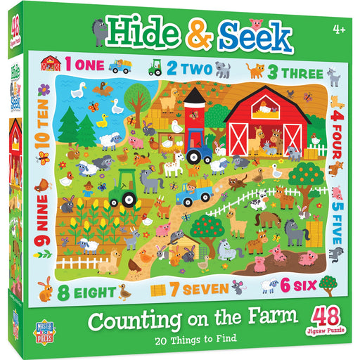 Hide & Seek - Counting on the Farm 48 Piece Jigsaw Puzzle - Just $12.99! Shop now at Retro Gaming of Denver