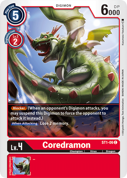 Coredramon [ST1-06] [Starter Deck: Gaia Red] - Just $0.09! Shop now at Retro Gaming of Denver